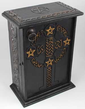 Pentagram and Celtic cupboard