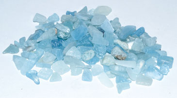 1 lb Aquamarine tumbled chips 6-8mm