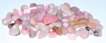 1 lb Opal, Pink tumbled chips 7-9mm