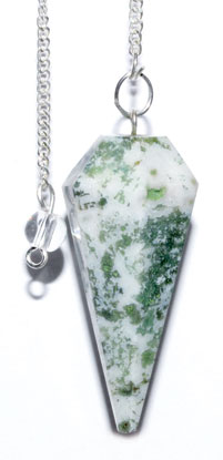 6-sided Tree Agate pendulum