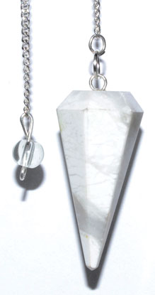 6-sided Howlite pendulum