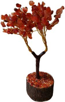 Carnelian gemstone tree