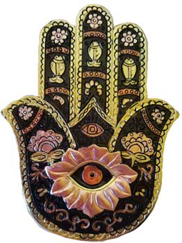 Gold & Black Hamsa incense burner