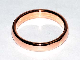 4mm Dome Band size 8 copper