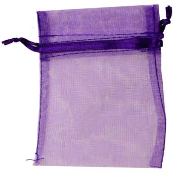 2 3/4" x 3" Purple organza