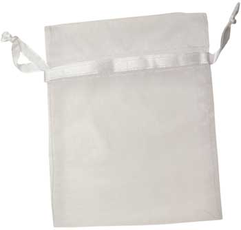 4" x 5" White organza