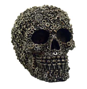 4 1/2" Steampunk Skull